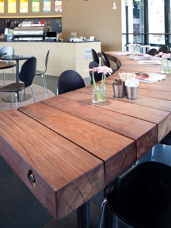 Ekki table for the Coffee company Amsterdam